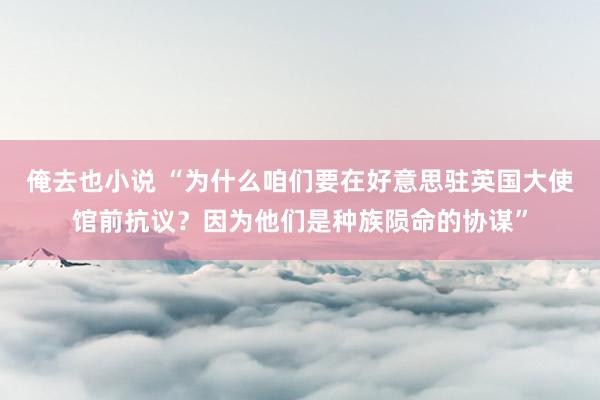 俺去也小说 “为什么咱们要在好意思驻英国大使馆前抗议?因为他们是种族陨命的协谋”