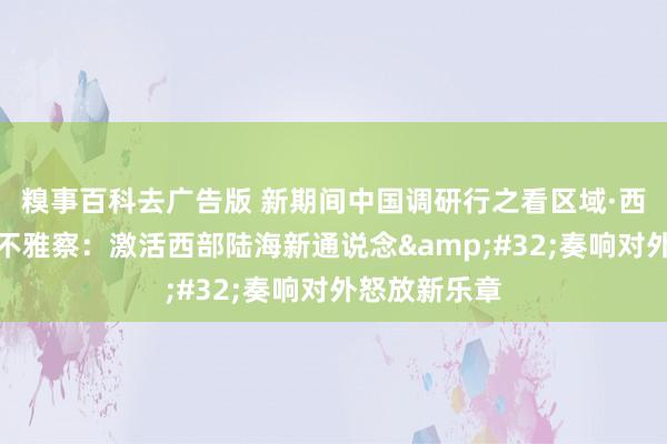 糗事百科去广告版 新期间中国调研行之看区域·西部篇丨记者不雅察:激活西部陆海新通说念 奏响对外怒放新乐章