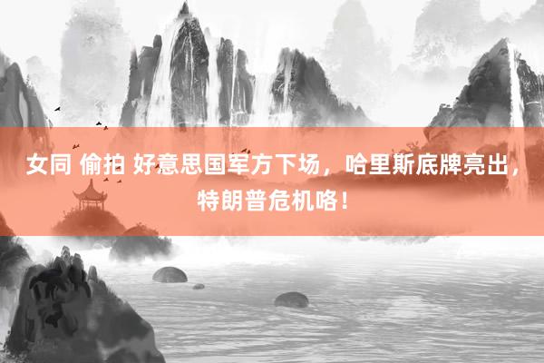 女同 偷拍 好意思国军方下场，哈里斯底牌亮出，特朗普危机咯！