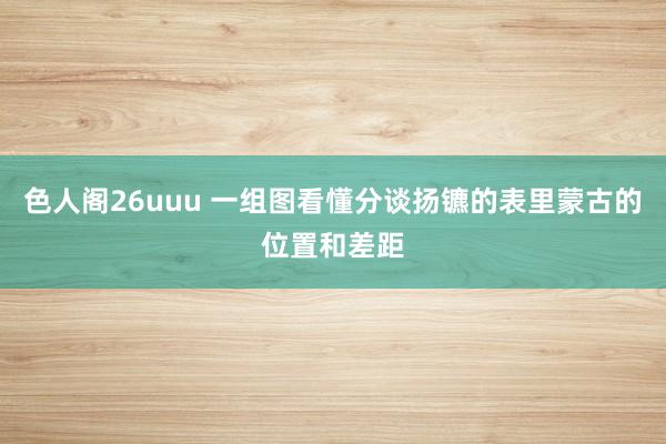 色人阁26uuu 一组图看懂分谈扬镳的表里蒙古的位置和差距