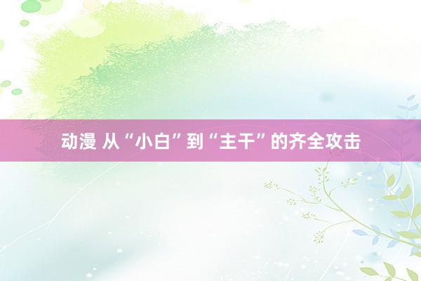 动漫 从“小白”到“主干”的齐全攻击