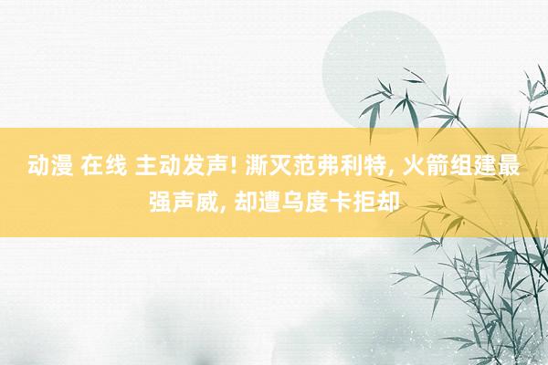 动漫 在线 主动发声! 澌灭范弗利特, 火箭组建最强声威, 却遭乌度卡拒却