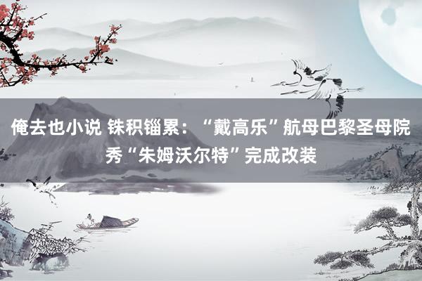 俺去也小说 铢积锱累：“戴高乐”航母巴黎圣母院秀“朱姆沃尔特”完成改装