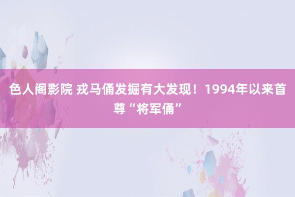 色人阁影院 戎马俑发掘有大发现！1994年以来首尊“将军俑”