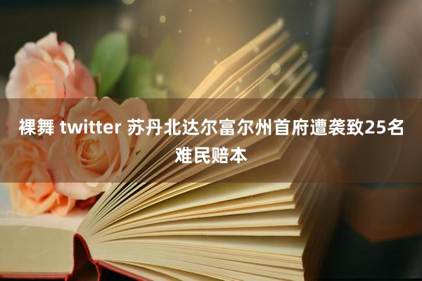 裸舞 twitter 苏丹北达尔富尔州首府遭袭致25名难民赔本