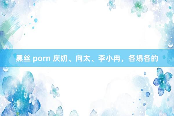 黑丝 porn 庆奶、向太、李小冉，各塌各的