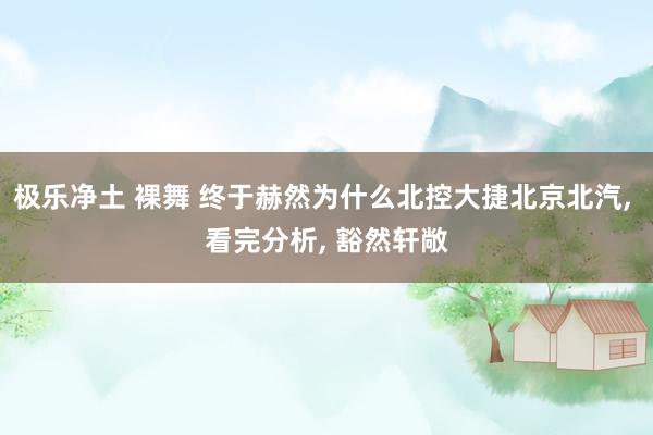 极乐净土 裸舞 终于赫然为什么北控大捷北京北汽, 看完分析, 豁然轩敞