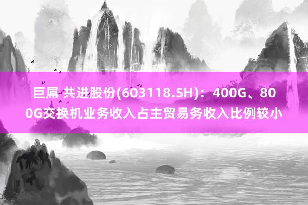 巨屌 共进股份(603118.SH)：400G、800G交换机业务收入占主贸易务收入比例较小