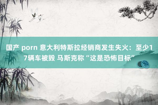 国产 porn 意大利特斯拉经销商发生失火：至少17辆车被毁 马斯克称“这是恐怖目标”