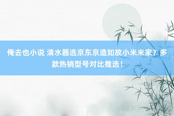 俺去也小说 清水器选京东京造如故小米米家？多款热销型号对比推选！