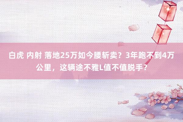 白虎 内射 落地25万如今腰斩卖？3年跑不到4万公里，这辆途不雅L值不值脱手？