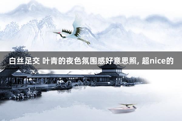 白丝足交 叶青的夜色氛围感好意思照, 超nice的