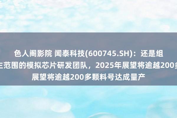 色人阁影院 闻泰科技(600745.SH)：还是组建了几百东说念主范围的模拟芯片研发团队，2025年